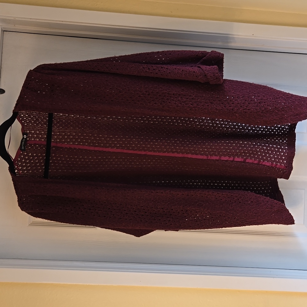 Cotton On burgundy cardigan open sweater